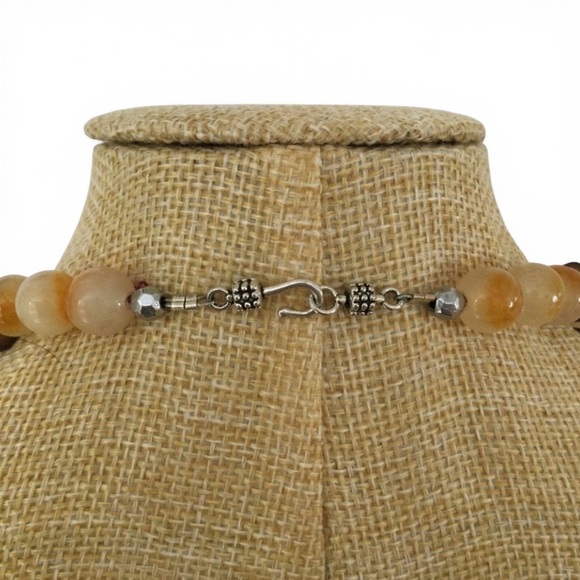Artisan Semi‑Precious Stone Necklace - Ferruginous Quartz - Silver‑Tone - 31"L - Picture 13 of 16